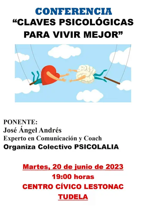 Conferencia en Tudela &lsquo;Claves psicol&oacute;gicas para vivir mejor&rsquo;