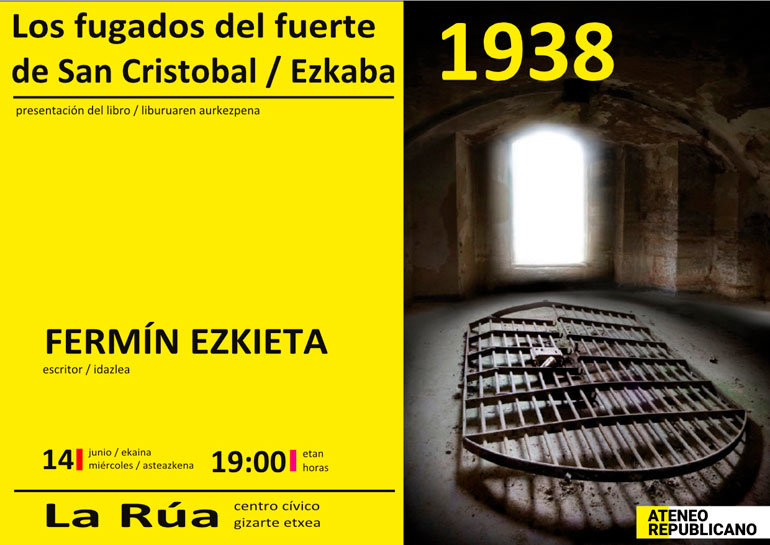 Presentación en Tudela del libro ‘Los fugados del puente de San CristóbalEzkaba’ de Fermín Ezkieta