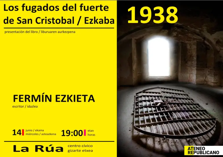 Presentaci&oacute;n en Tudela del libro &lsquo;Los fugados del puente de San Crist&oacute;balEzkaba&rsquo; de Ferm&iacute;n Ezkieta