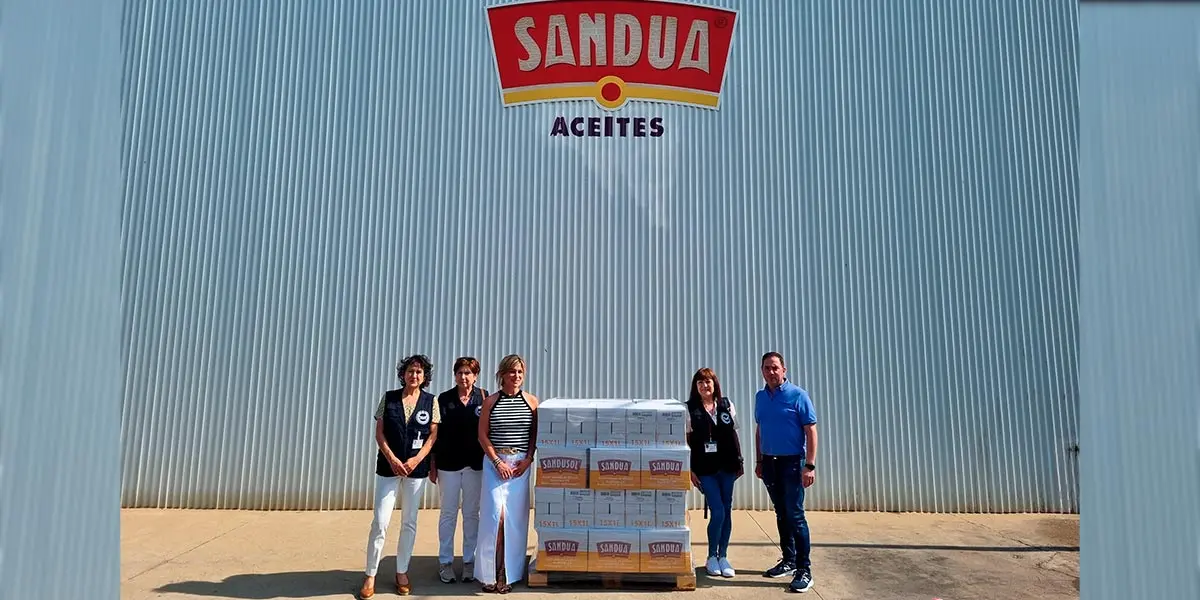 Aceites Sandua donaci&oacute;n Banco de Alimentos de Navarra