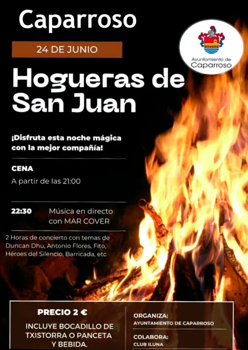 Hoguera de San Juan 2023 en Caparroso
