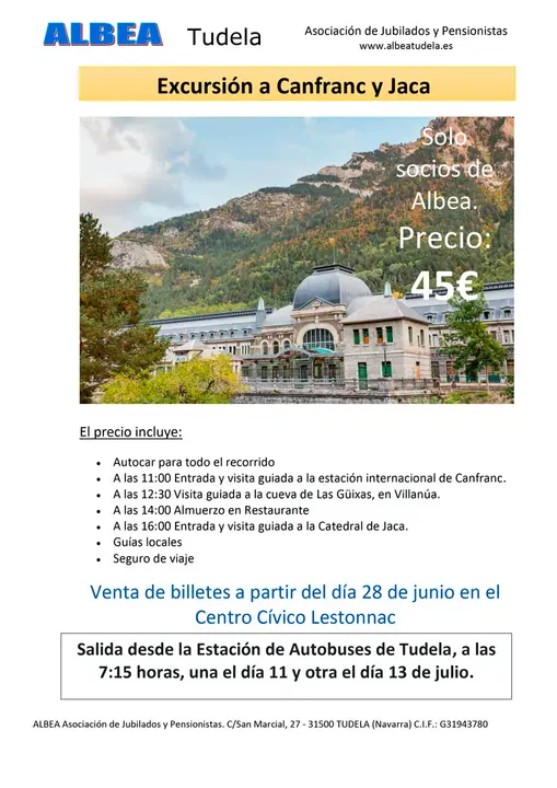 Excursi&oacute;n de Albea Tudela a Canfranc y Jaca