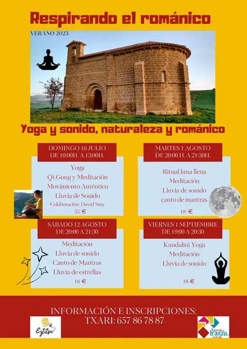 Yoga, sonido y naturaleza &lsquo;Respirando el rom&aacute;nico&rsquo; 2023 en Tierras de Iranzu