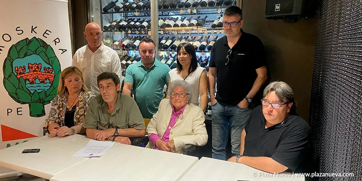Rosica durante el anuncio de su nombramiento como Abuela de Tudela