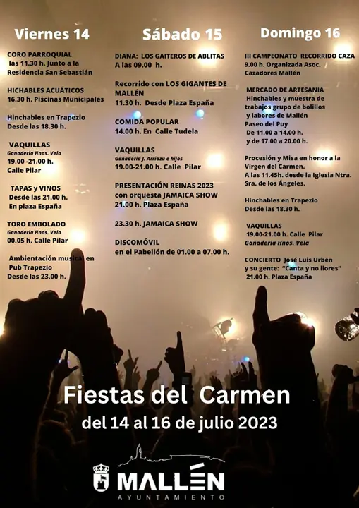 Programa de las Fiestas del Carmen 2023 en Mall&eacute;n