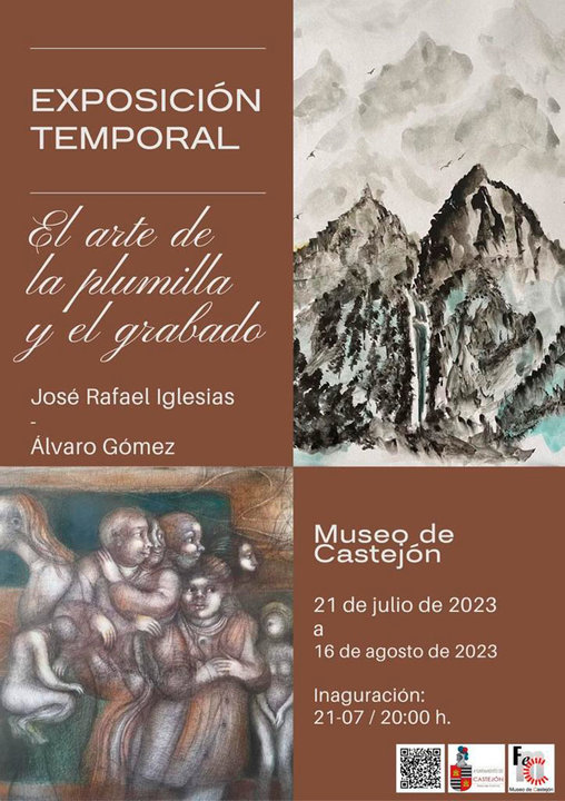 Exposición de pintura en Castejón ‘El arte de la plumilla y el grabado’ de José Rafael Iglesias y Álvaro Gómez