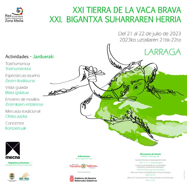 XXI Tierra de la vaca brava 2023 en Larraga