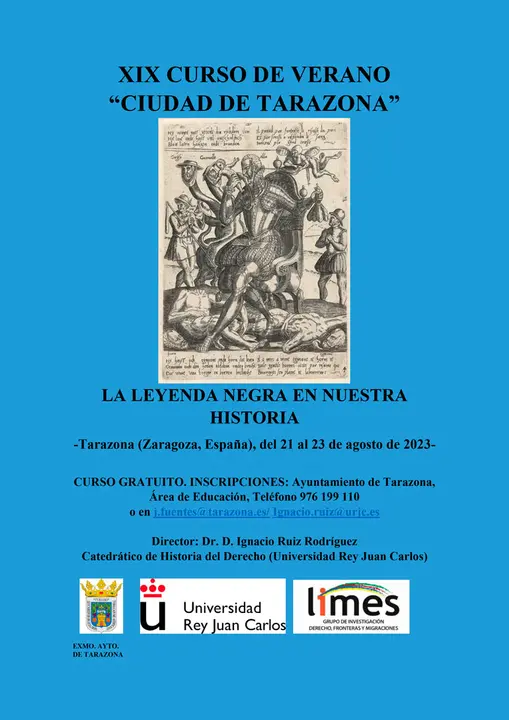 XIX Curso de Verano &lsquo;Ciudad de Tarazona&rsquo; 2023 La leyenda negra en nuestra historia