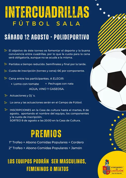 Torneo de F&uacute;tbol Sala Mixto Intercuadrillas 2023 en Castej&oacute;n