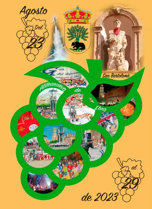 Programa de las Fiestas patronales en honor a San Bartolom&eacute; 2023 en Aldeanueva de Ebro