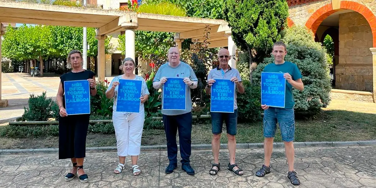 Ic&iacute;ar Les (concejal cultura Tudela), Bel&eacute;n &Aacute;lvarez (Quiero teatro), Alfredo Arruiz (alcalde de Huarte), Pedro Jim&eacute;nez (concejal cultura Alsasua) y Jokin Kampion (t&eacute;cnico de cultura de Huarte)