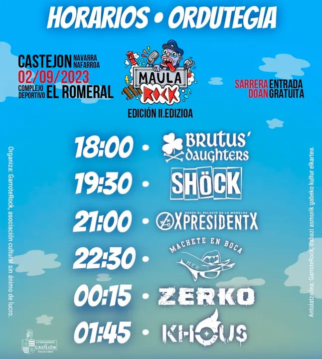 II Festival Maula Rock 2023 en Castej&oacute;n (Cambio de lugar)