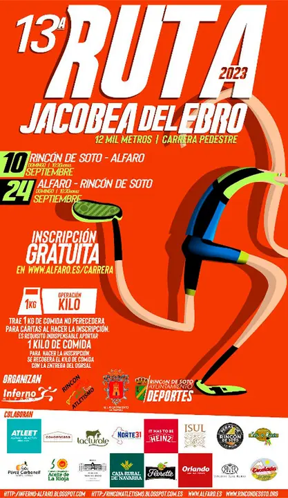 13&ordf; Ruta Jacobea del Ebro 2023 en Alfaro y Rinc&oacute;n de Soto