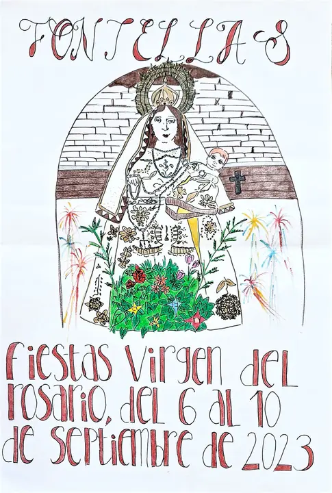 Programa de las Fiestas patronales en honor de Nuestra Se&ntilde;ora del Rosario 2023 en Fontellas