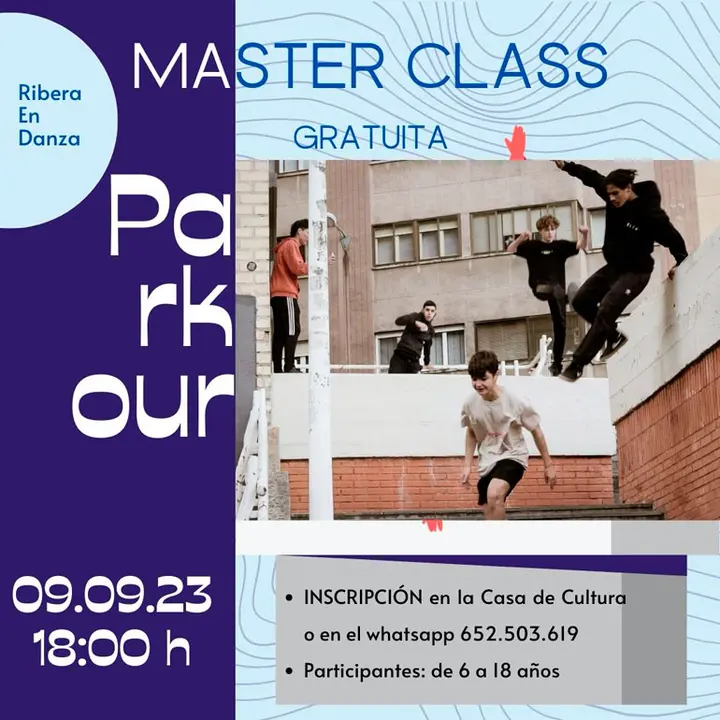 Ribera en Danza 2023 en Castej&oacute;n Masterclass de parkour