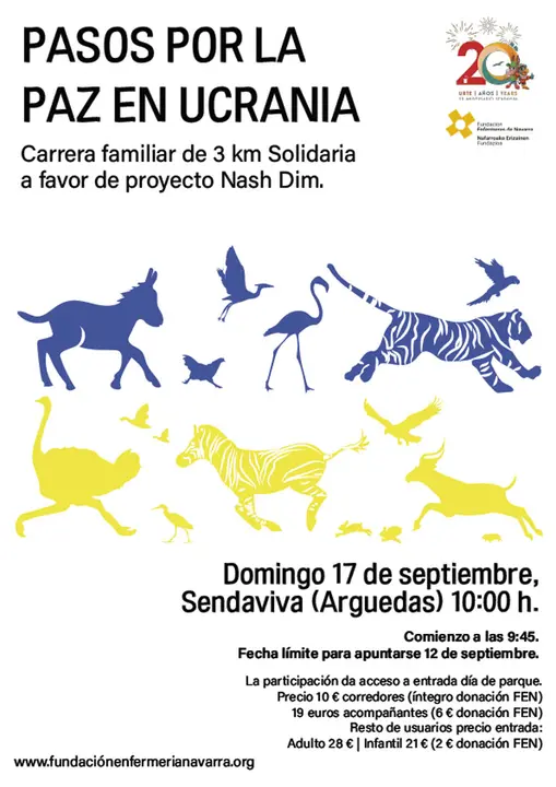Carrera solidaria en Sendaviva &lsquo;Pasos por la paz en Ucrania&rsquo;