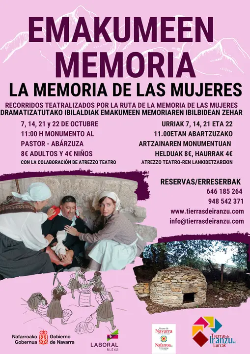 Recorridos teatralizados &lsquo;La memoria de las mujeres&rsquo; 2023 en Ab&aacute;rzuza