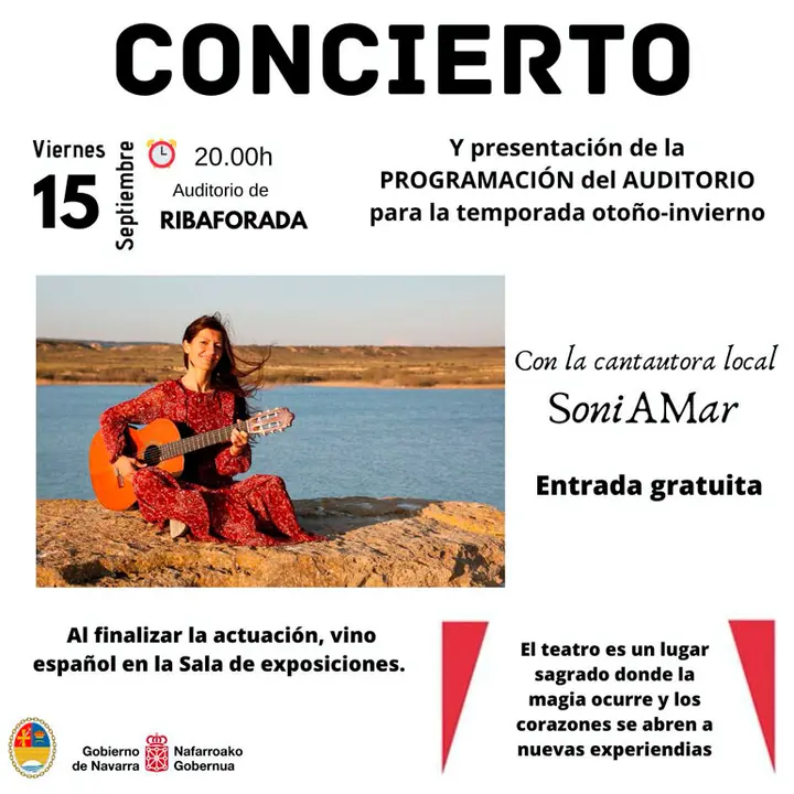 Concierto en Ribaforada de la catautora local SoniAMar