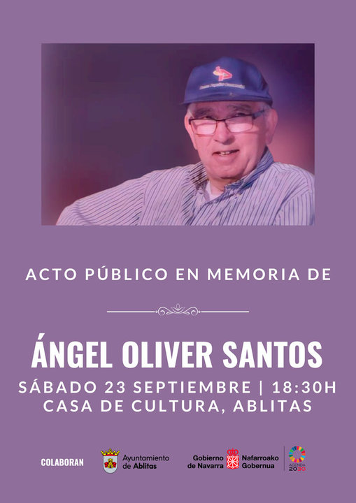 Acto público en Ablitas en memoria de Ángel Oliver Santos