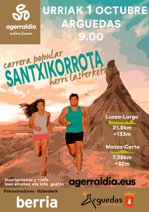 Carrera popular Santxikorrota 2023 en Arguedas