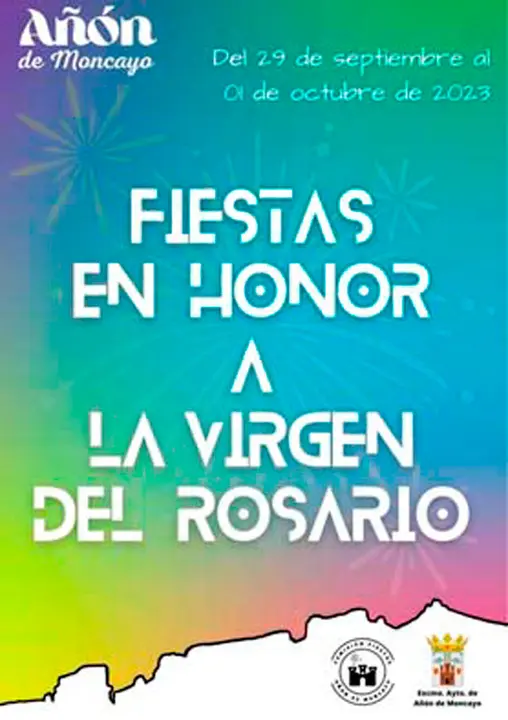 Programa de las Fiestas patronales en honor de la Virgen del Rosario 2023 en A&ntilde;&oacute;n de Moncayo