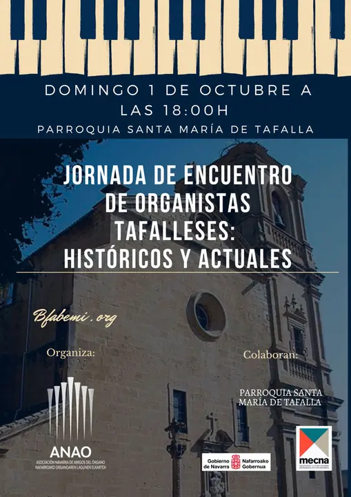 Jornada en Tafalla de encuentro de organistas tafalleses Hist&oacute;ricos y actuales