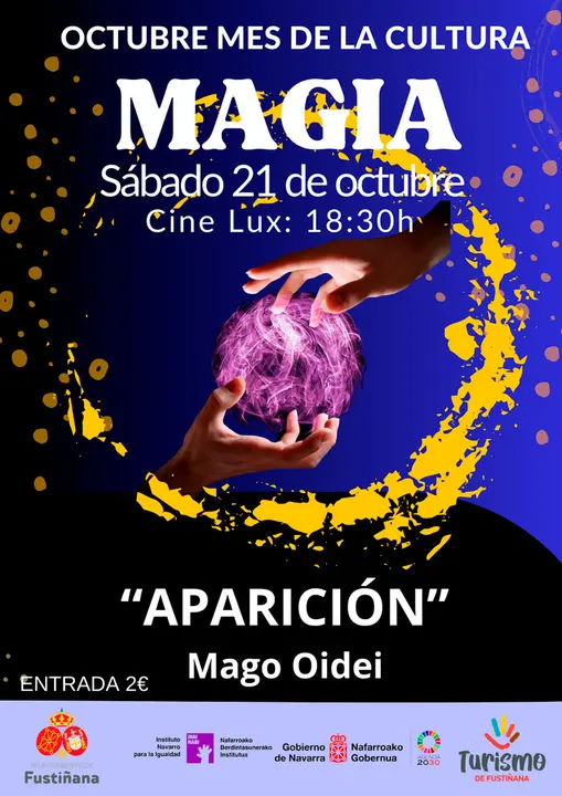 Espect&aacute;culo en Fusti&ntilde;ana &lsquo;Aparici&oacute;n&rsquo; con el Mago Odei