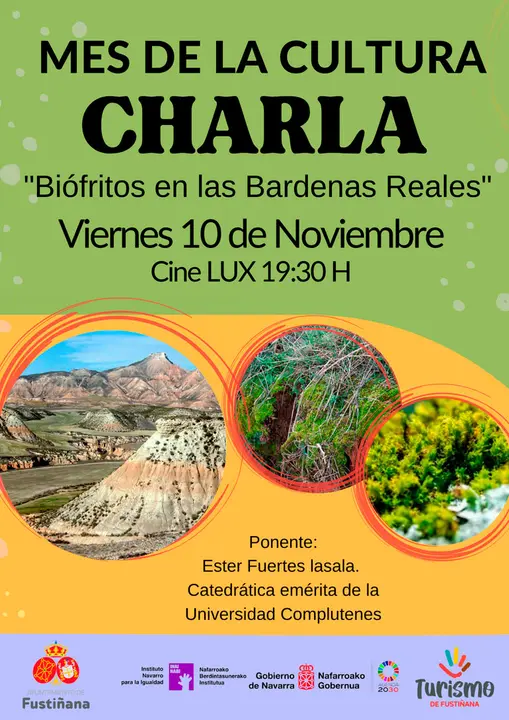 Charla en Fusti&ntilde;ana &lsquo;Bi&oacute;fritos en Bardenas Reales&rsquo;