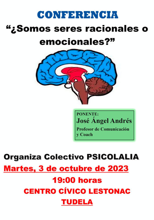Conferencia en Tudela ‘¿Somos seres racionales o emocionales ’