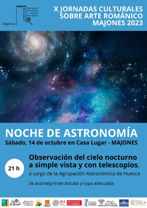 X Jornadas hist&oacute;ricas sobre Arte Rom&aacute;nico 2023 en Majones Noche de astronom&iacute;a