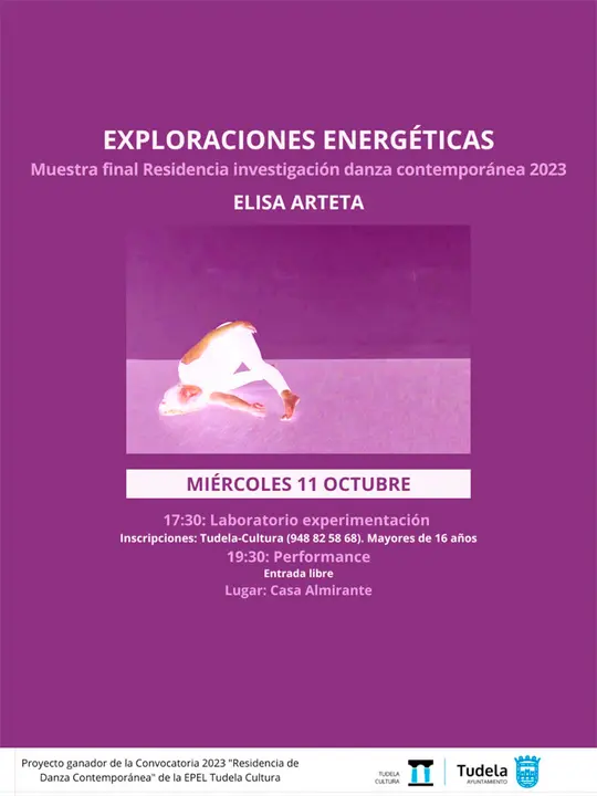 Muestra en Tudela de danza contempor&aacute;nea &lsquo;Exploraciones energ&eacute;ticas&rsquo; con Elisa Arteta