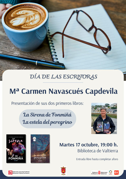 Día de las escritoras 2023 en Valtierra Presentación de los libros ‘La sirena Fonmiñá’ y ‘La estela del peregrino’ de M.ª Carmen Navascués Capdevila