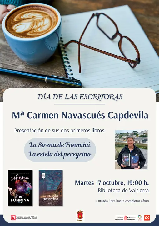 D&iacute;a de las escritoras 2023 en Valtierra Presentaci&oacute;n de los libros &lsquo;La sirena Fonmi&ntilde;&aacute;&rsquo; y &lsquo;La estela del peregrino&rsquo; de M.&ordf; Carmen Navascu&eacute;s Capdevila