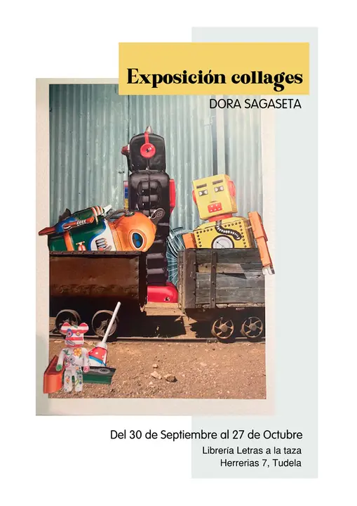 Exposici&oacute;n de collages en Tudela de Dora Sagaseta