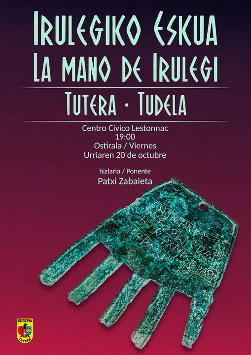 Charla en Tudela sobre la Mano de Irulegi