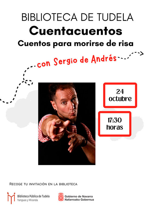 Cuentacuentos en Tudela ‘Cuentos para morirse de risa’ con Sergio de Andrés