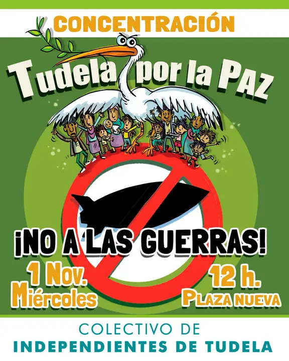Concentraci&oacute;n &lsquo;Tudela por la Paz, &iexcl;no a las guerras!&rsquo;