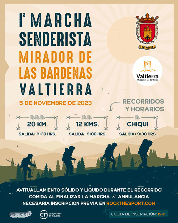 I Marcha Senderista Mirador de las Bardenas 2023 en Valtierra