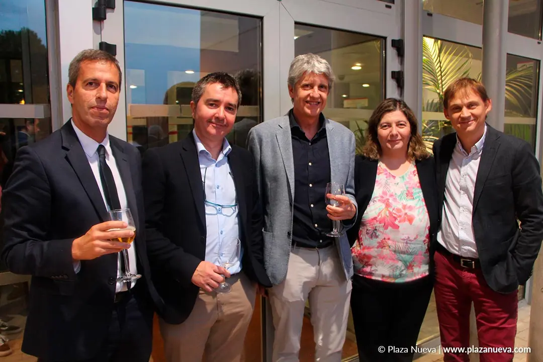 Peio Bayona (Laboral Kutxa), Javier Aiape (Laseme AER Director Estrategia Territorial), Carlos Ros (Laseme), Mar&iacute;a Luisa Elguea (Laseme AER) y Mikel Benet (Navarra Capital)