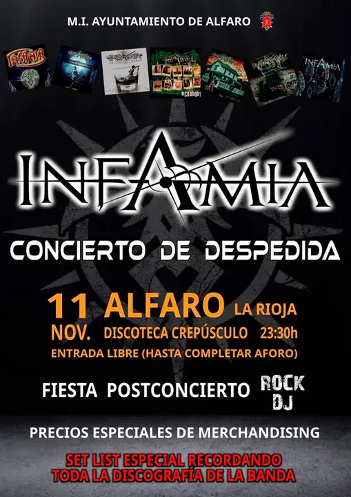 Concierto en Alfaro de despedida de Infamia