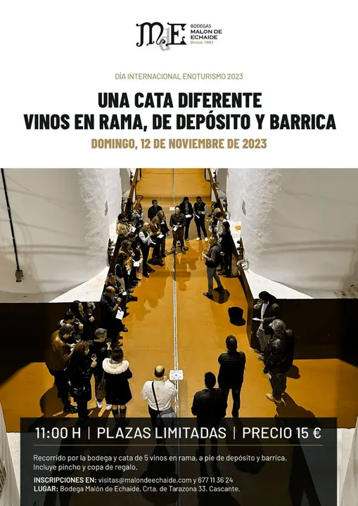 D&iacute;a Internacional del Enoturismo 2023 en Cascante &lsquo;Una cata diferente vinos en rama, de dep&oacute;sito y barrica&rsquo;