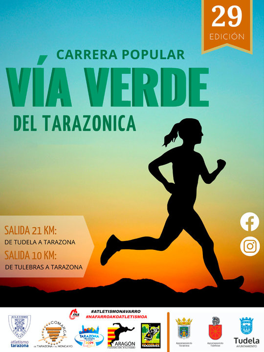 XXIX Carrera popular ‘Vía Verde del Tarazonica’ 2023 en Tudela, Tulebras y Tarazona