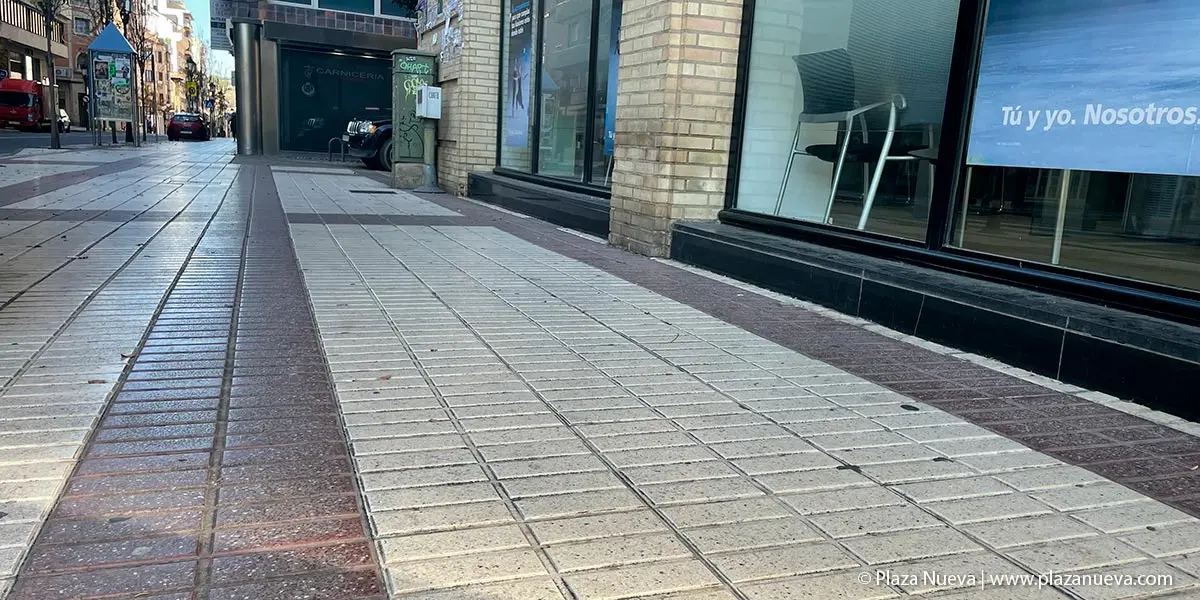 Pavimento de la Avenida Zaragoza de Tudela