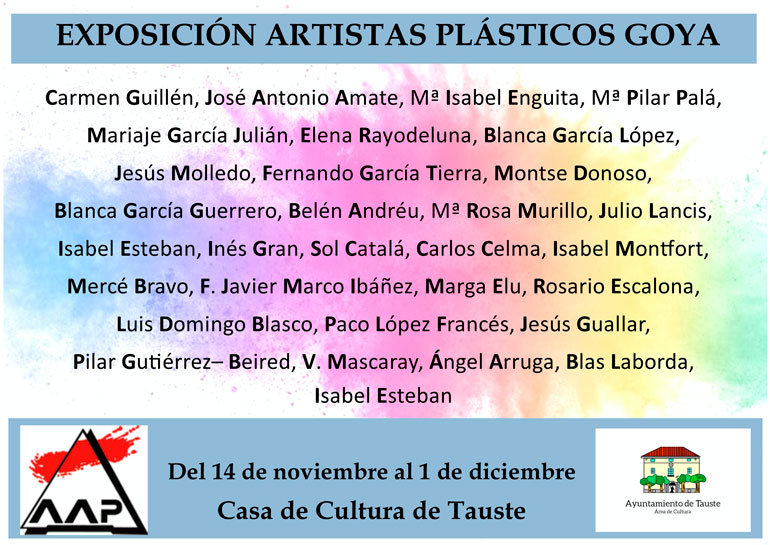 Exposición colectiva en Tauste de Artistas Plásticos Goya
