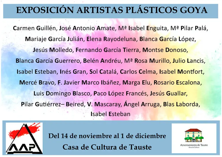 Exposici&oacute;n colectiva en Tauste de Artistas Pl&aacute;sticos Goya