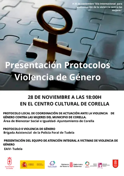 Presentaci&oacute;n en Corella de los Protocolos de Violencia de G&eacute;nero