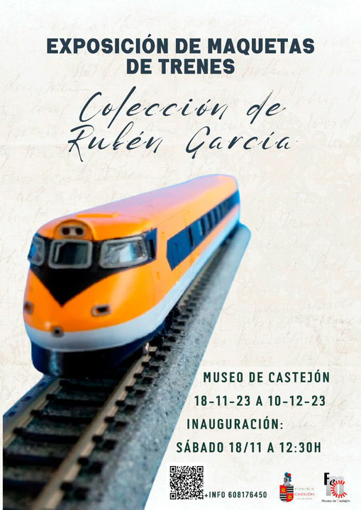 Exposición en Castejón de maquetas de trenes de la colección de Rubén García