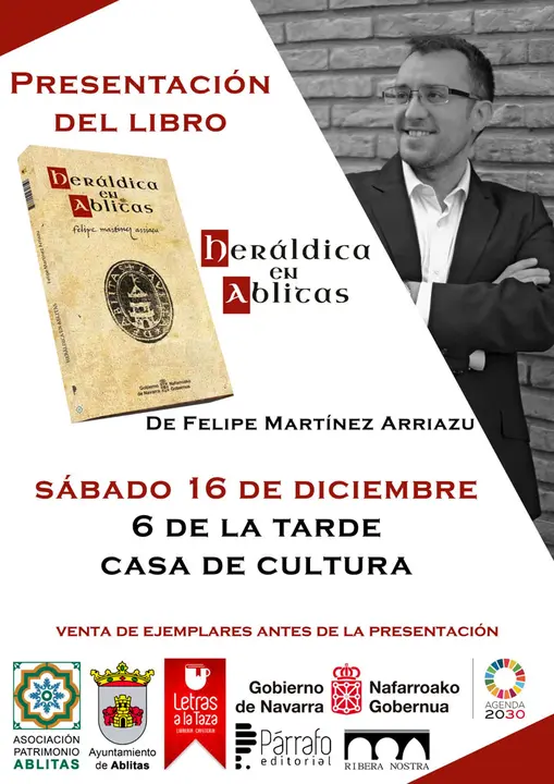 Presentaci&oacute;n en Ablitas del libro &lsquo;Her&aacute;ldica en Ablitas&rsquo; de Felipe Mart&iacute;nez Arriazu