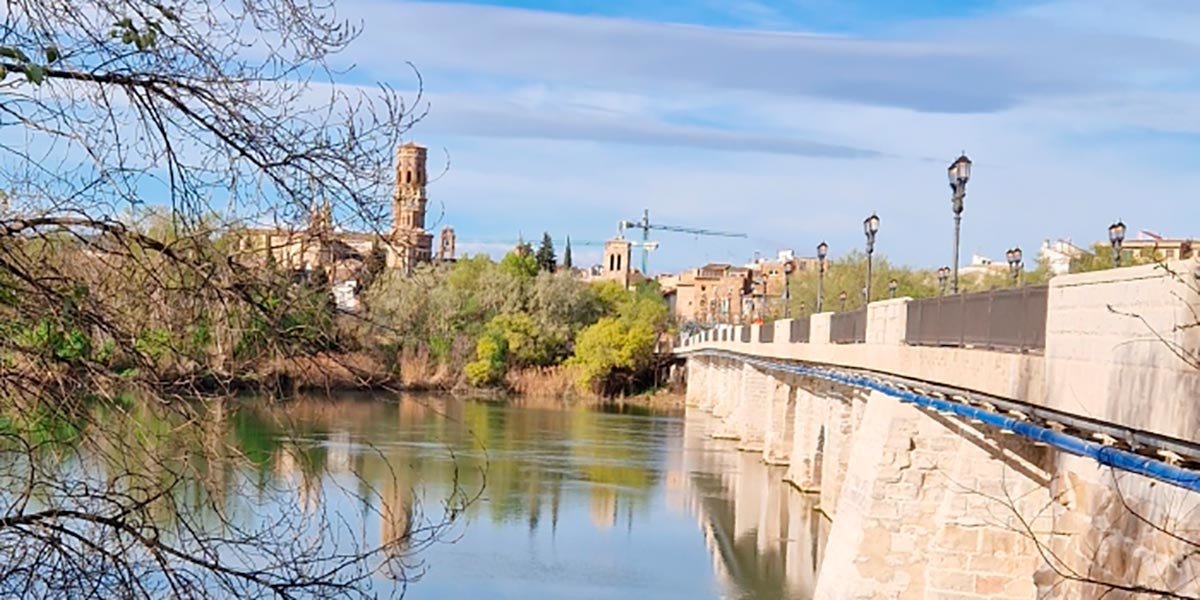 Tudela desde el puente del Ebro