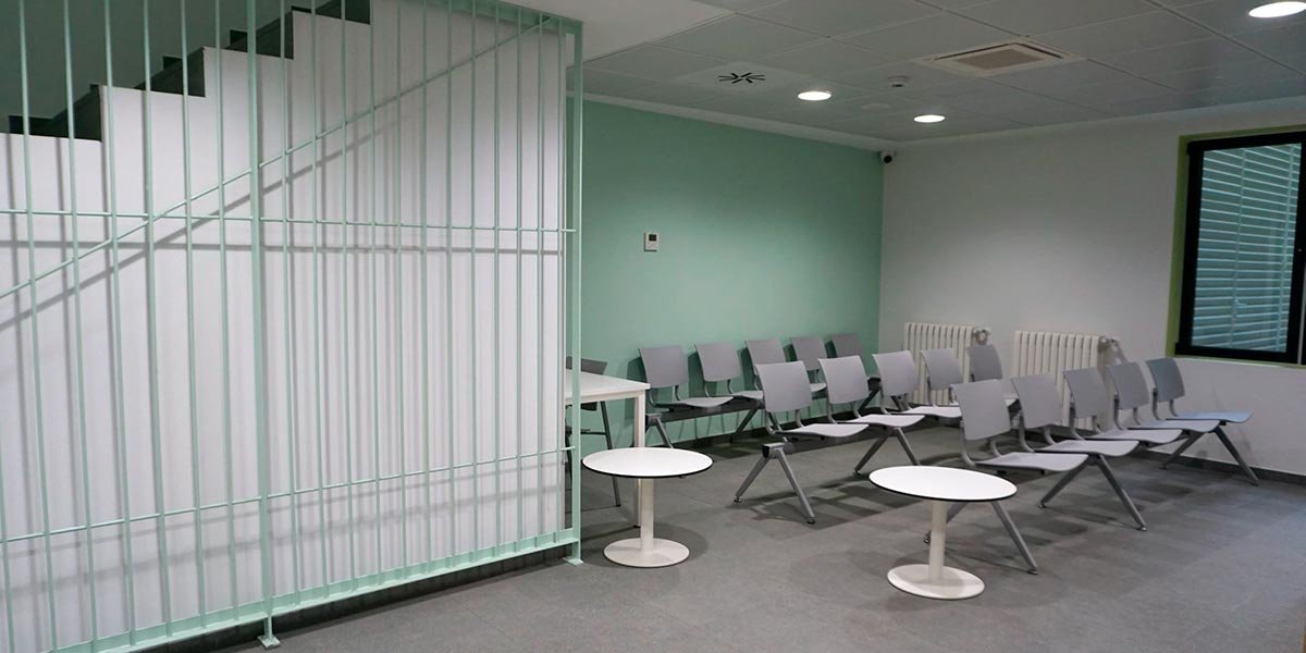Sala de espera del Servicio Normal de Urgencias del Centro de Salud Tudela Este 'Santa Ana'